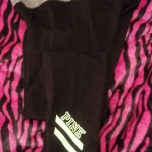 PINK Reversable leggings medium